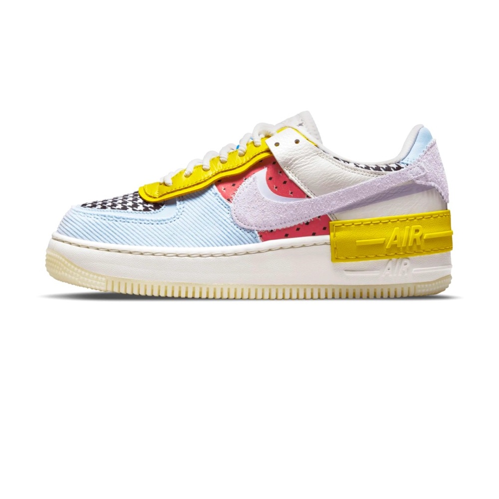 Worn once!! NIKE AIR FORCE 1 SHADOW 'PATCHWORK'